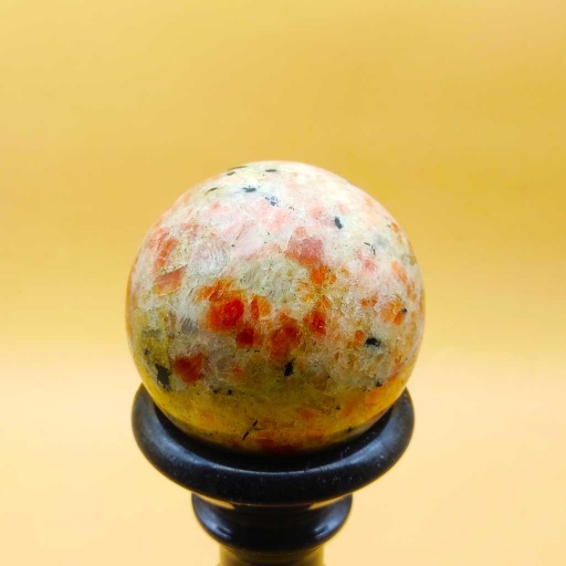 Natural Orange Jasper Gemstone Healing Energy Sphere Ball For Yoga And Meditation